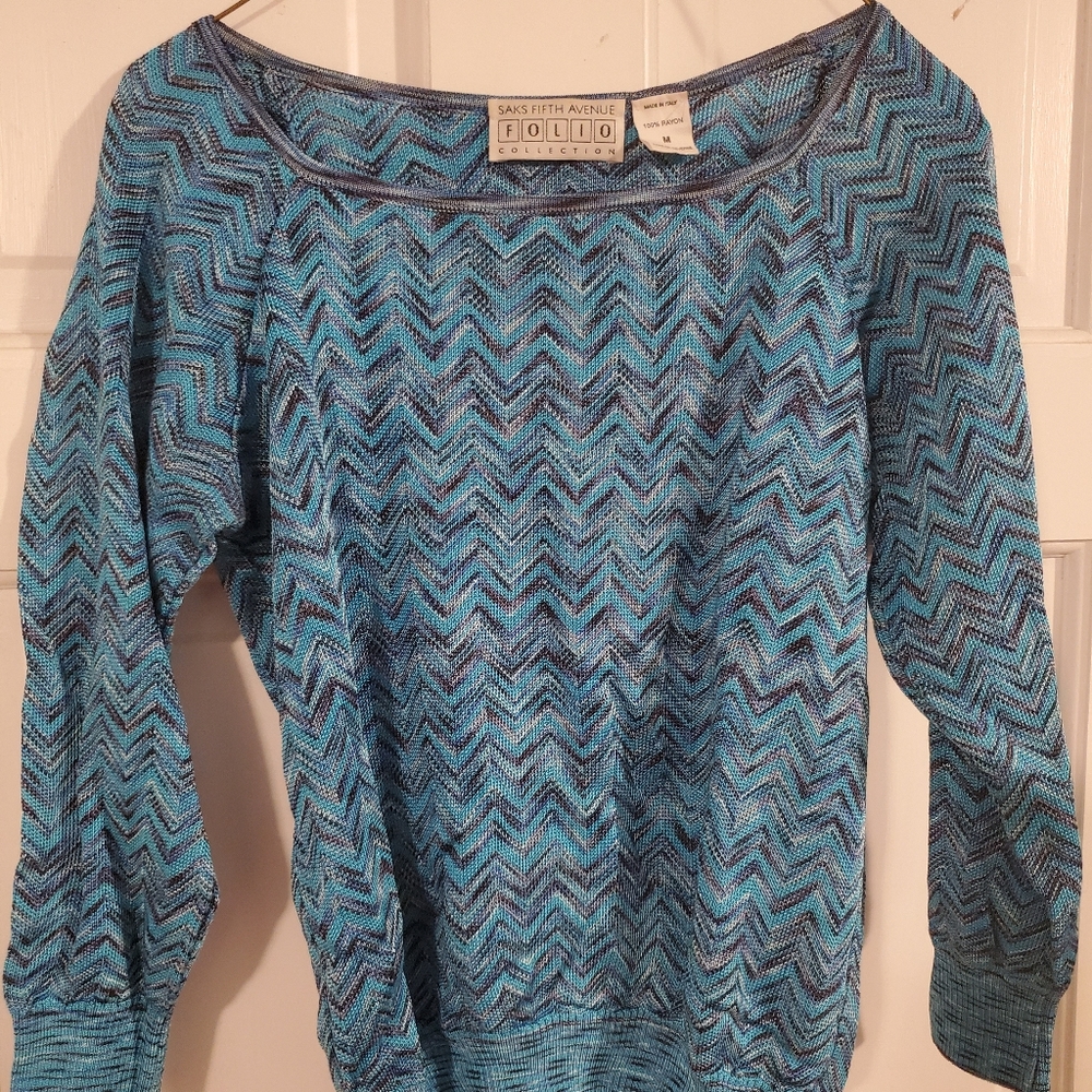 Saks Fifth Avenue blue sweater
